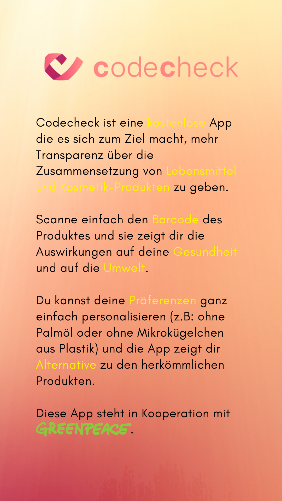 Infos zur App CodeCheck